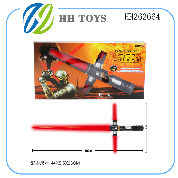 Light sound 3 tube retractable sword