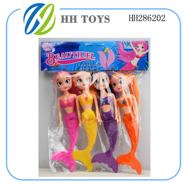 Four 7-inch full-bodied mermaids
