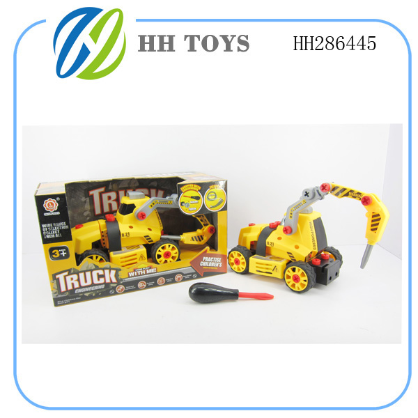 DIY self-assembly Building Blocks Project Construction bulldozer