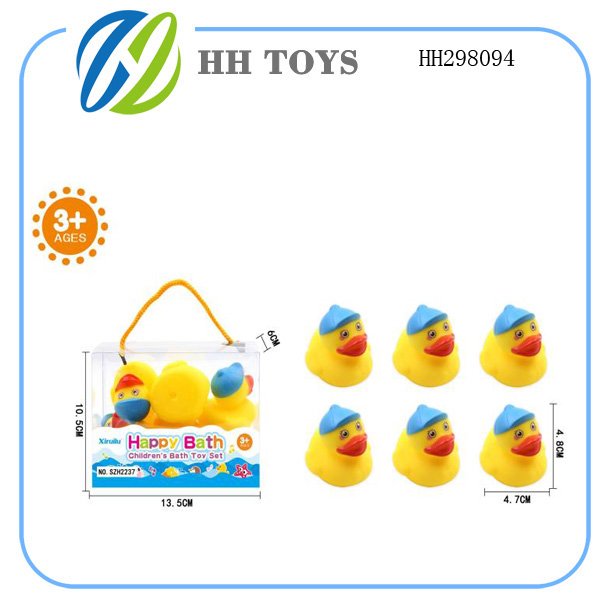 5CM 环保戴帽鸭六只装