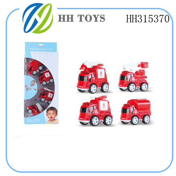 Q alloy fire truck 4pcs