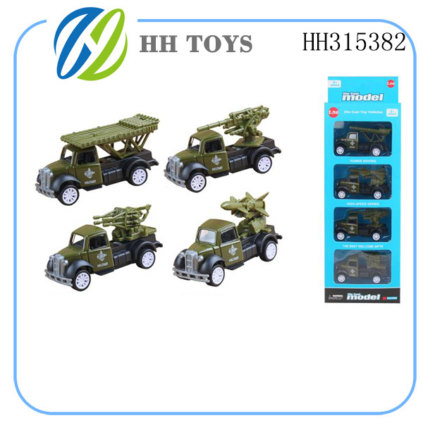 Alloy military Pull back car