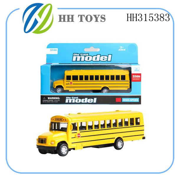 Alloy School bus Pull back car