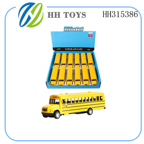 Alloy School bus Pull back car 12pcs