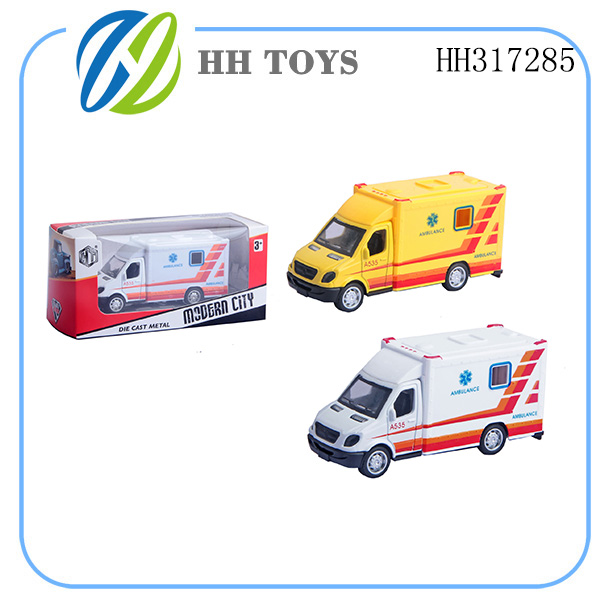 1: 38 alloy recoil Benz ambulance