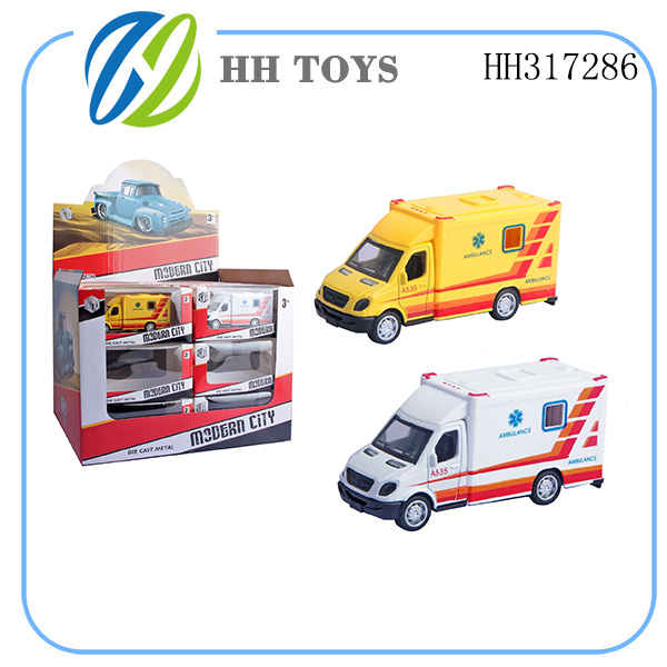 1: 38 alloy recoil Benz ambulance