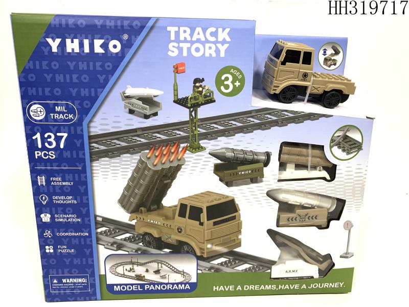 Military scene B/O Building blocks track