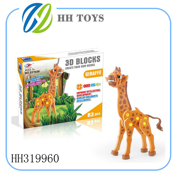 3D EVA Building blocks Little Giraffe 83pcs