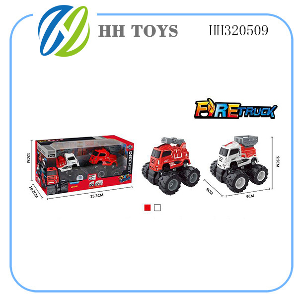 Inertia alloy fire truck 2PCS