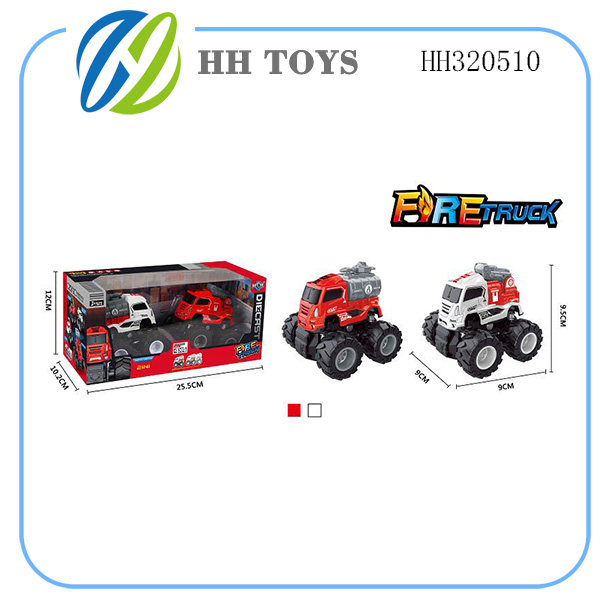 Inertia alloy fire truck 2PCS