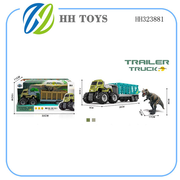 Inertia alloy Trailer with dinosaur