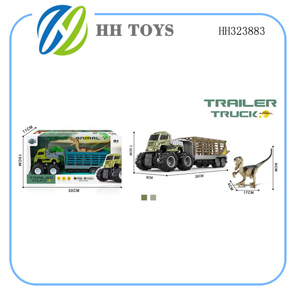 Inertia alloy Trailer with dinosaur