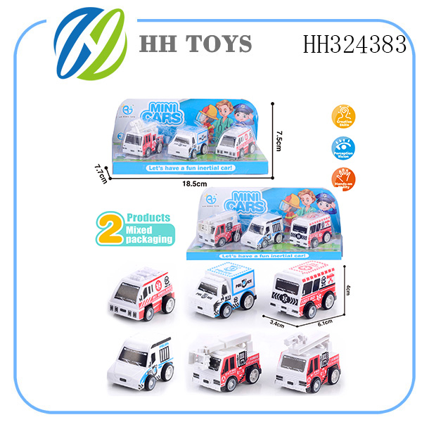 recoil Police and fire engines 3PCS