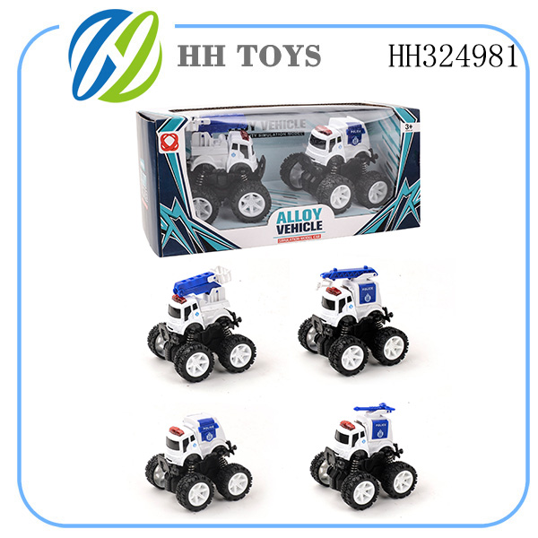 Inertia alloy police car 2PCS