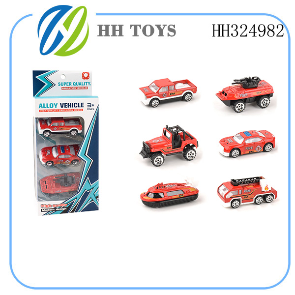 Slide alloy fire vehicle 3PCS