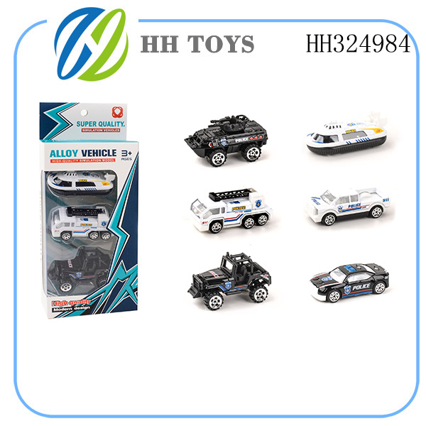 Slide alloy police car 3PCS