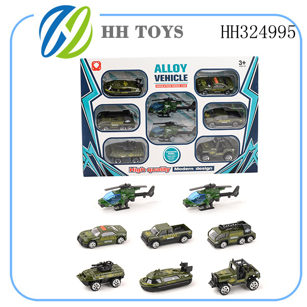 Slide alloy Military vehicle 8PCS