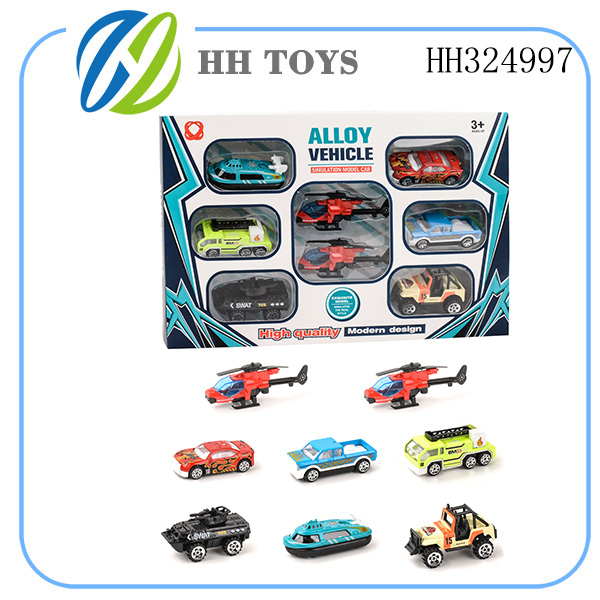 Slide alloy car 8PCS