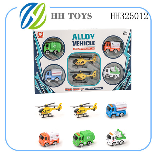 Slide alloy Sanitation vehicle 6PCS