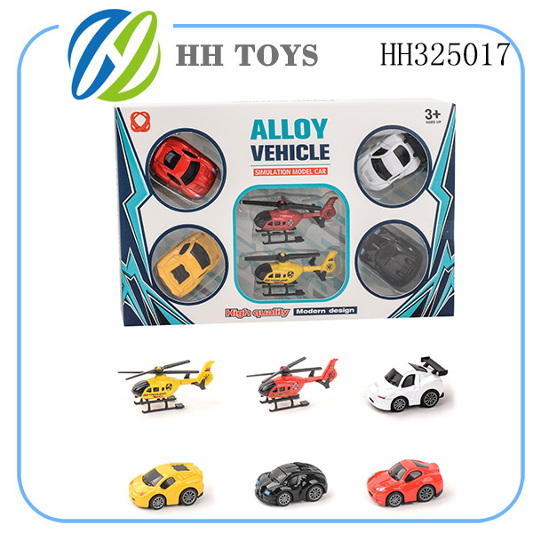 Slide alloy car 6PCS