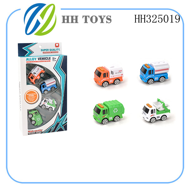 Slide alloy Sanitation vehicle 4PCS