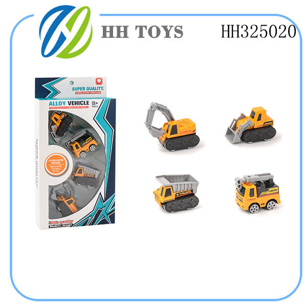 Slide alloy Engineering vehicle 4PCS