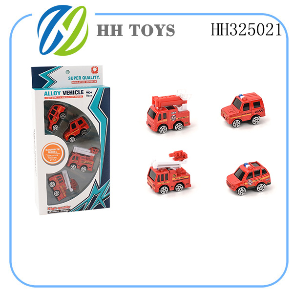 Slide alloy fire vehicle 4PCS