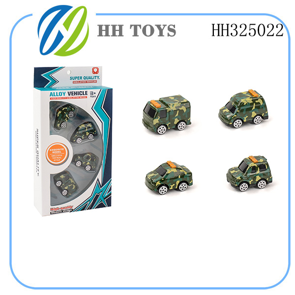 Slide alloy Military vehicle 4PCS