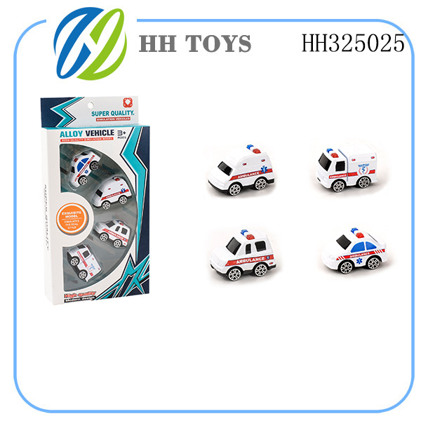 Slide alloy ambulance 4PCS