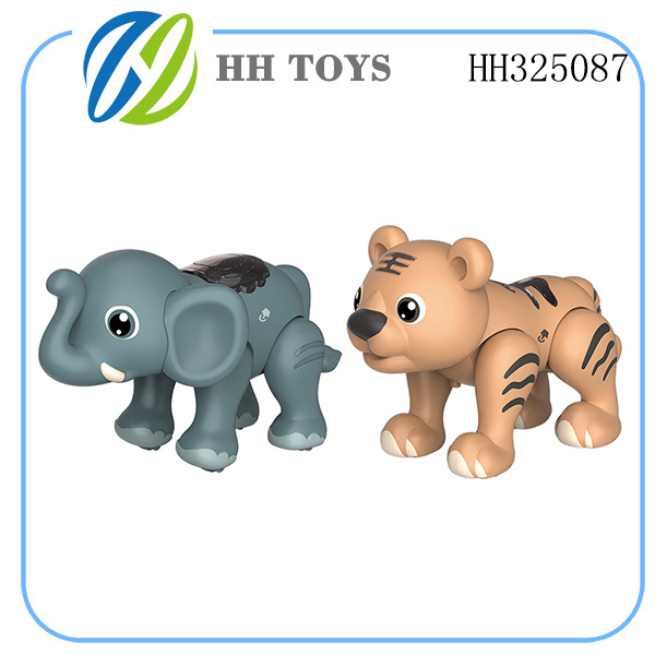 ANIMAL BUILDING 2IN1-ELEPHANT & TIGER