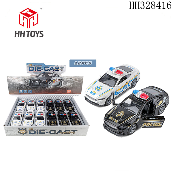 1:32 alloy Pull back police car