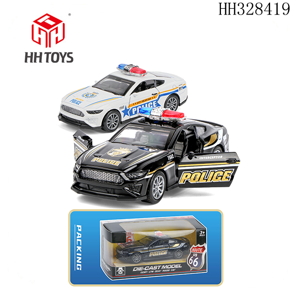 1:32 alloy Pull back police car