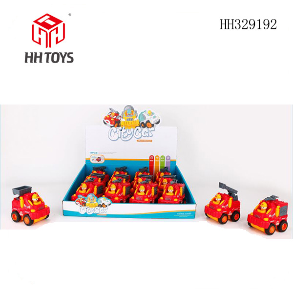 Cartoon inertia fire engine