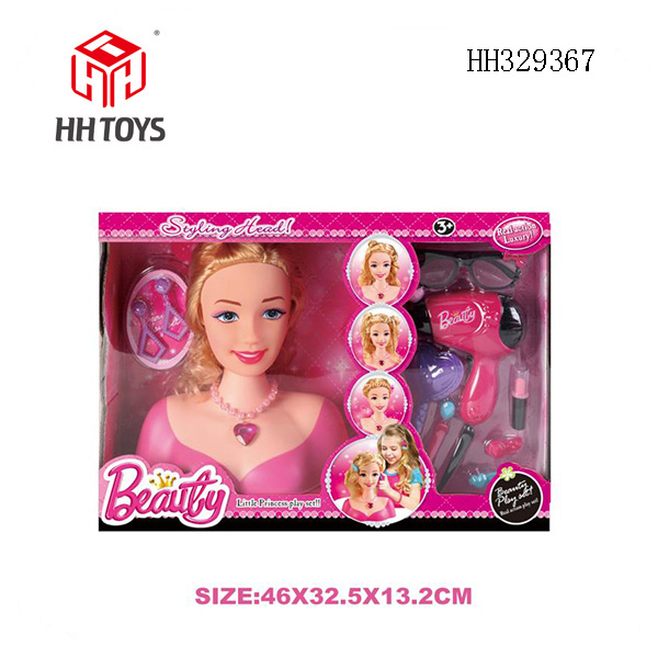 Half body Barbie head