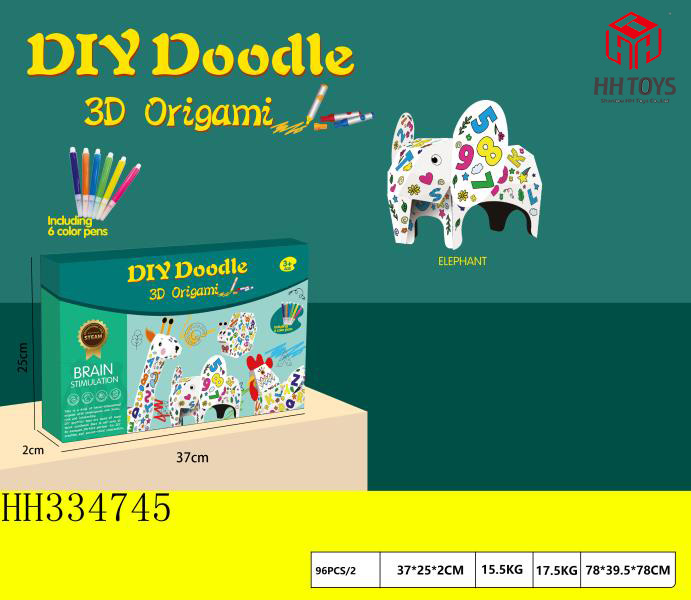 DIY doodle 3D origami