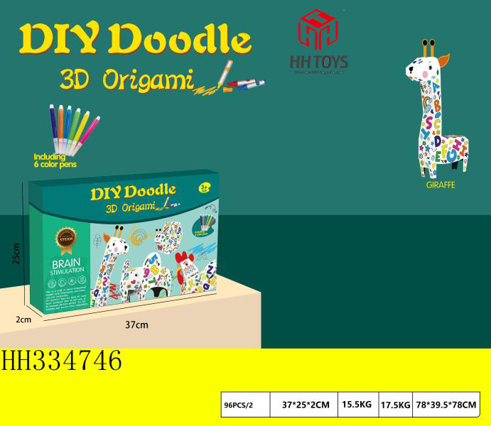 DIY doodle 3D origami