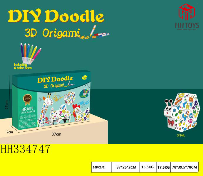 DIY doodle 3D origami