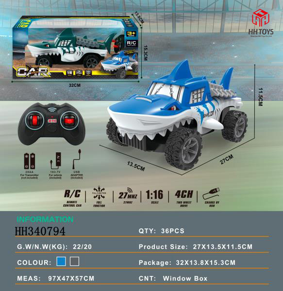 4-channel shark R/C car