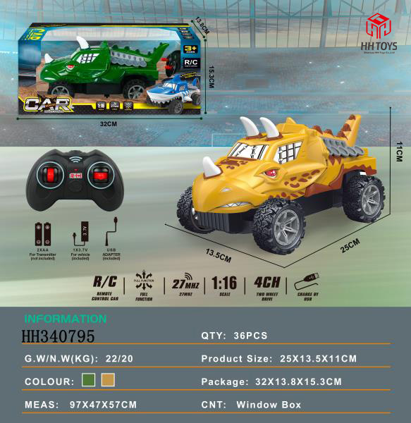 4-channel Triceratops R/C car