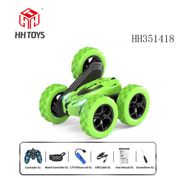 2.4G double remote control double side stunt car
