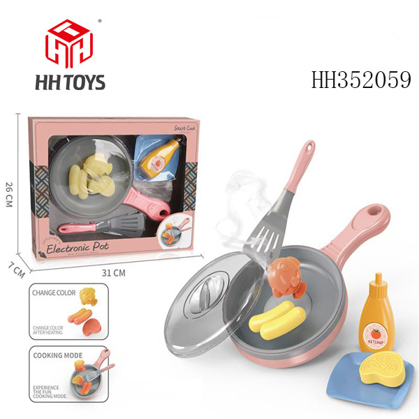 Color-changing frying pan set