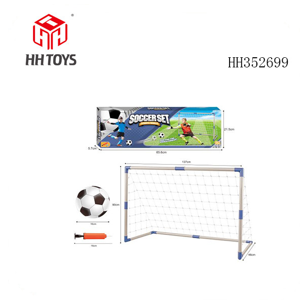 Self installed football goal set