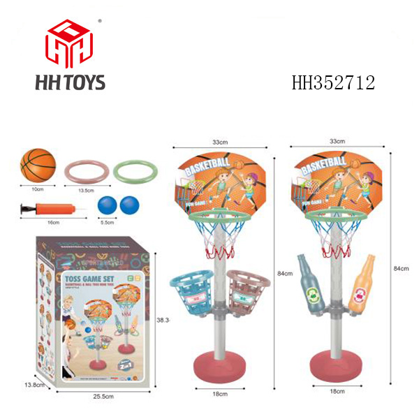 Three in one interactive basketball hoop throwing set