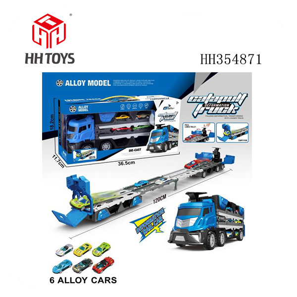 Blue catapult rail car