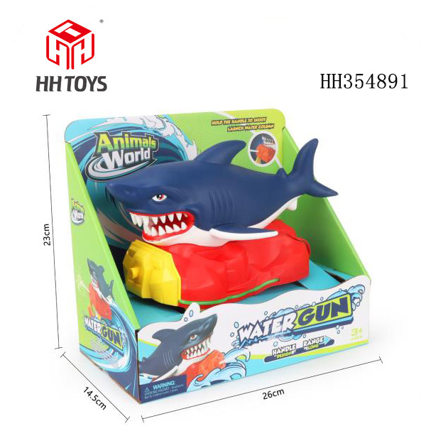 Magical simulation beast, fierce great white shark (dark blue shark), wrist press water gun