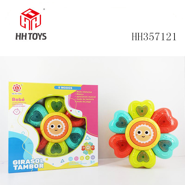Western version of baby fun flower shaped hand clapping drum