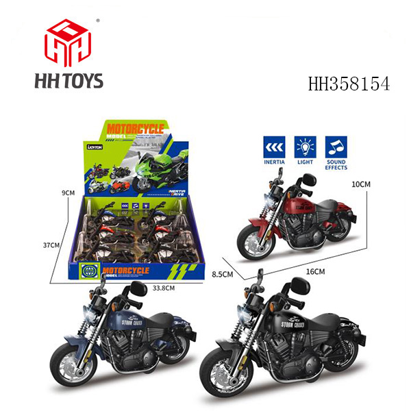 Inertia Harley motorcycle with sound and light 6PCS