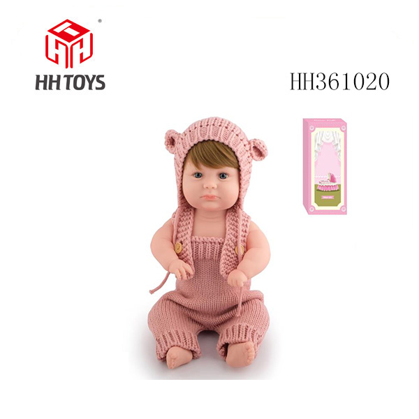 50cm重生娃娃初生婴儿软胶高仿真娃娃（假发套）带奶瓶，磁性奶嘴，尿布，出生卡