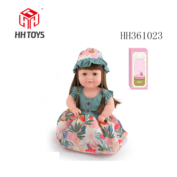 50cm重生娃娃初生婴儿软胶高仿真娃娃（假发套）带奶瓶，磁性奶嘴，尿布，出生卡