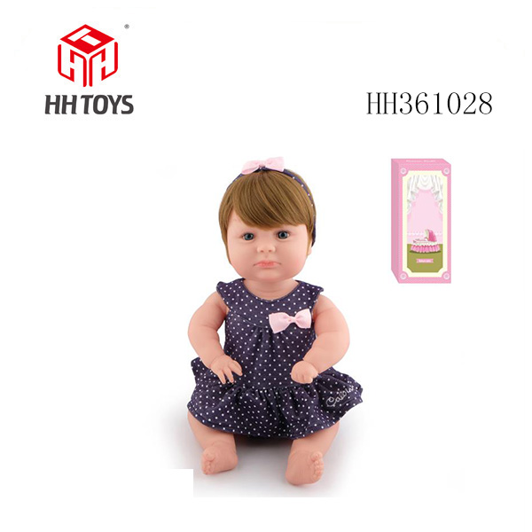 50cm重生娃娃初生婴儿软胶高仿真娃娃（假发套）带奶瓶，磁性奶嘴，尿布，出生卡
